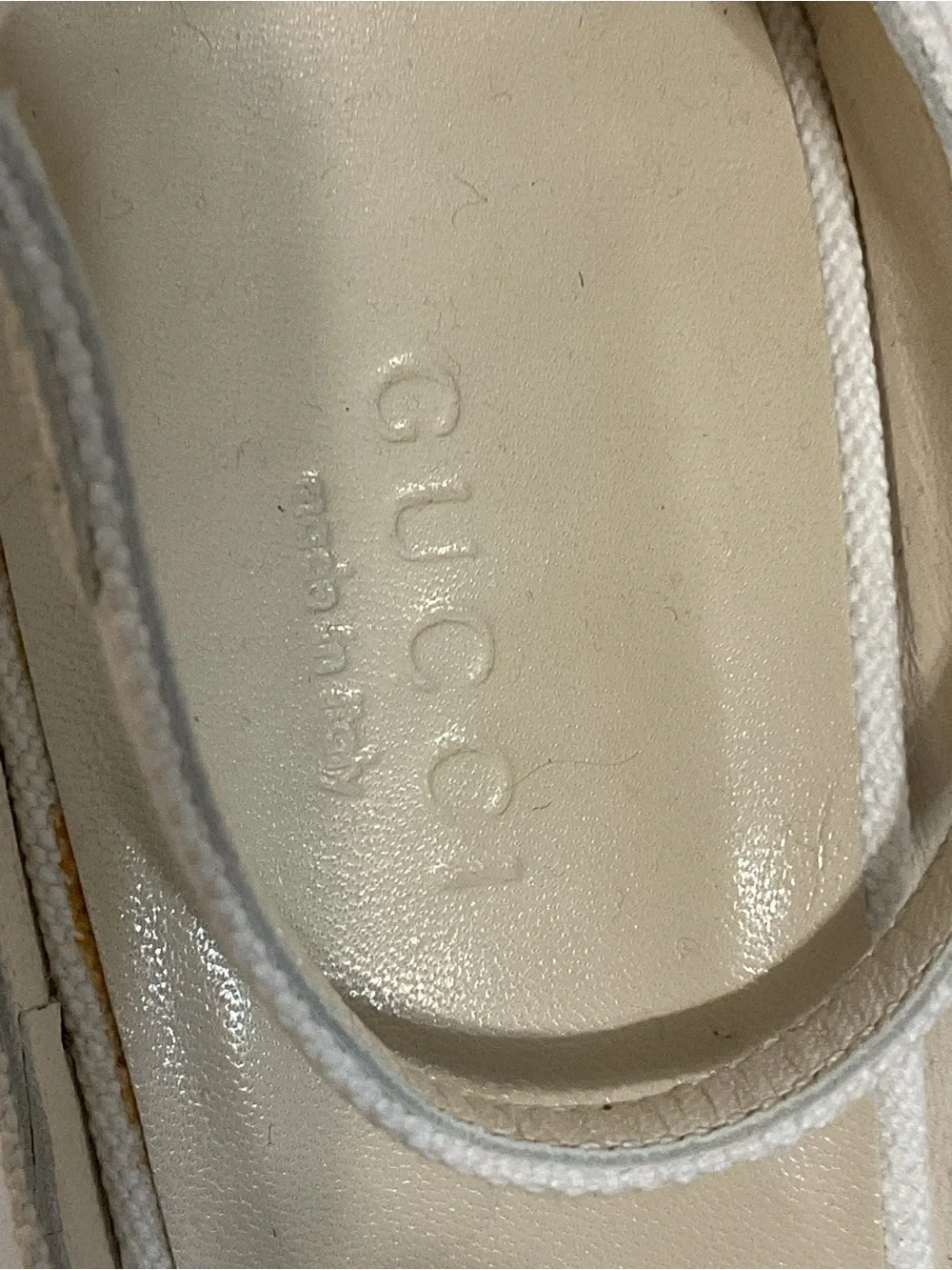 Gucci Horsebit Canvas Wedge with Embroidered Heels